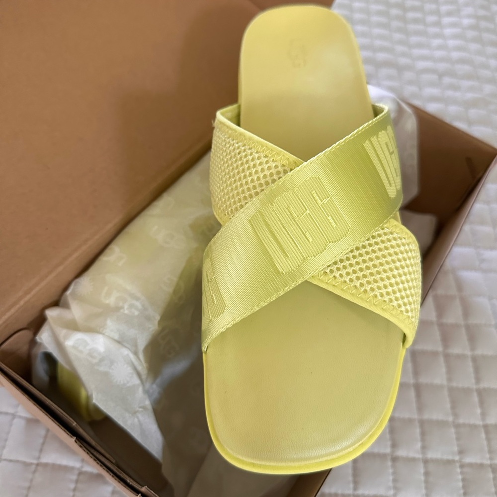 UGG Emily Mesh platform fitting sandals, 9.5 bright chartreuse!NWT